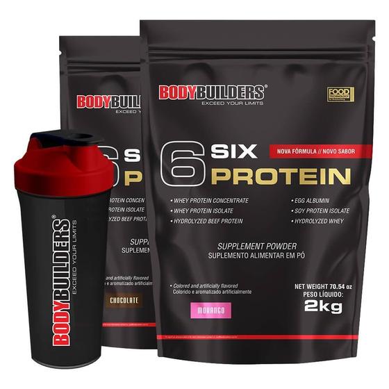 Imagem de Kit 2 6 Six Protein 2Kg