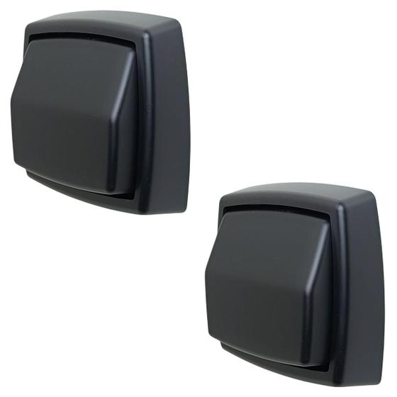 Imagem de Kit 2 Acabamento Valvula Descarga Deca Hydra Max Abs Preto