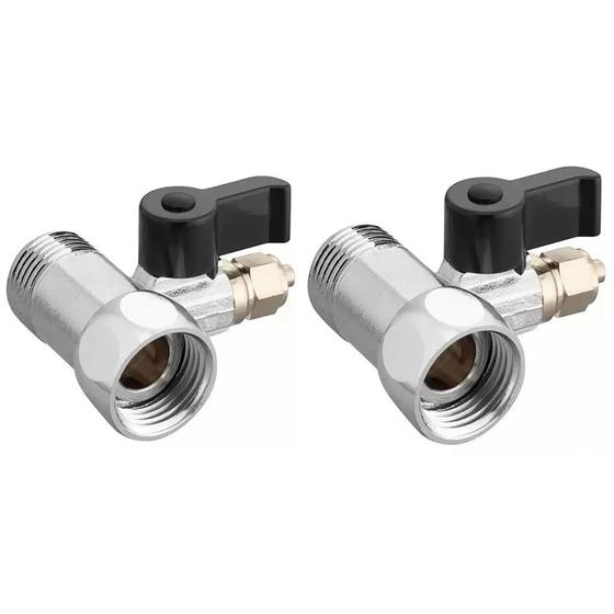 Imagem de Kit 2 Adaptador/Conector Oxygen de Metal de 1/2" com saída de 1/4