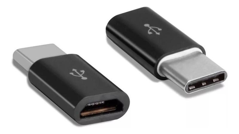 Imagem de Kit 2 Adaptador Micro Usb Femea X Tipo C 3.1 macho