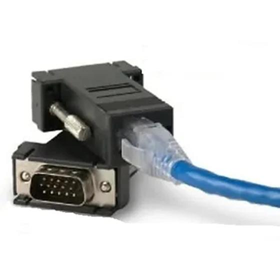 Imagem de Kit 2 Adaptador Vga Rj45 Cabo Rede Extensor Extensao Monitor