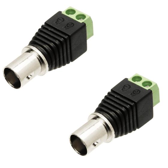 Imagem de Kit 2 Adaptadores Conector Plug BNC Fêmea BBNCF