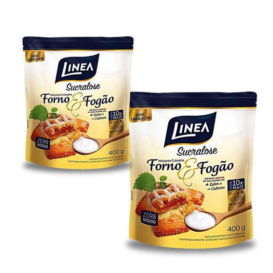 Imagem de Kit 2 Adoçante Culinário Sucralose Linea Forno E Fogão 400G