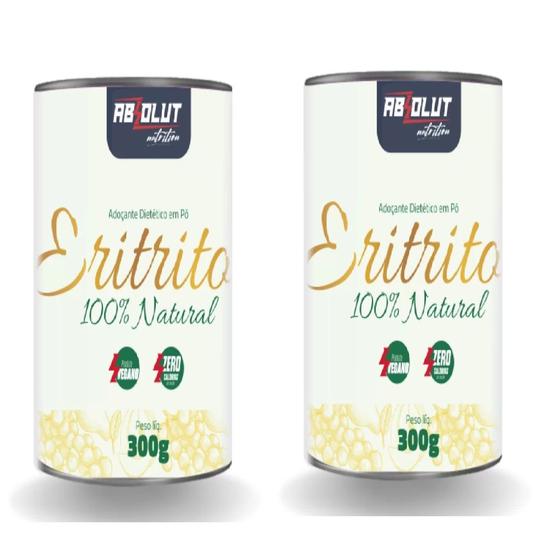 Imagem de kIT 2 Adoçante Eritritol 100% Natural Sem Glúten 300gr