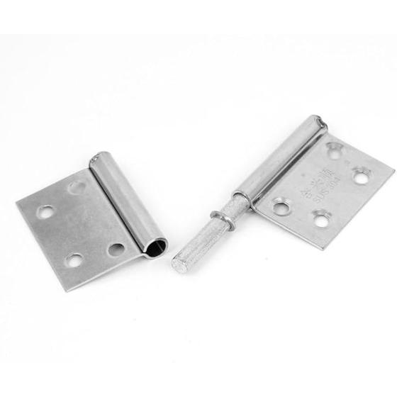 Imagem de Kit 2 Aexit Porta de móveis 4" Comprimento retangular de aço inoxidável tipo bandeira dobradiças