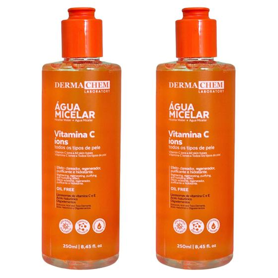 Imagem de Kit 2 Águas Micelar Vitamina C Regenerador Dermachem 250ml