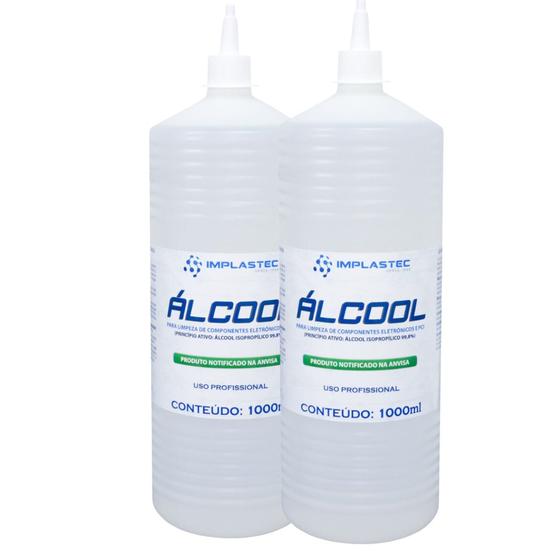 Imagem de Kit 2 Álcool Isopropilico 1L - 99,8% PCI Limpeza Eletrônica, Placas e Circuitos