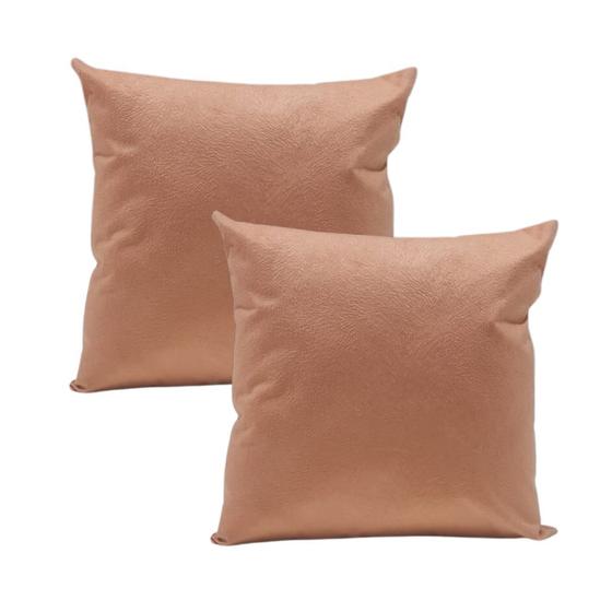 Imagem de Kit 2 Almofadas Cheias Suede Decorativa 45 X 45cm Com Zíper 