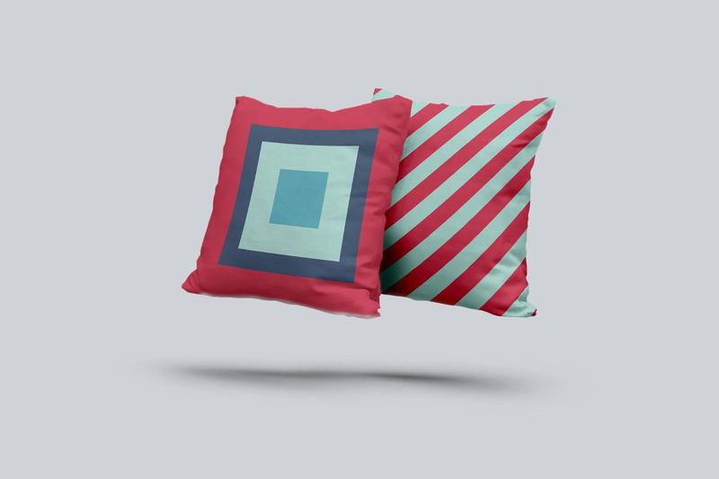 Imagem de Kit 2 Almofadas Com Enchimento Abstrato vermelho