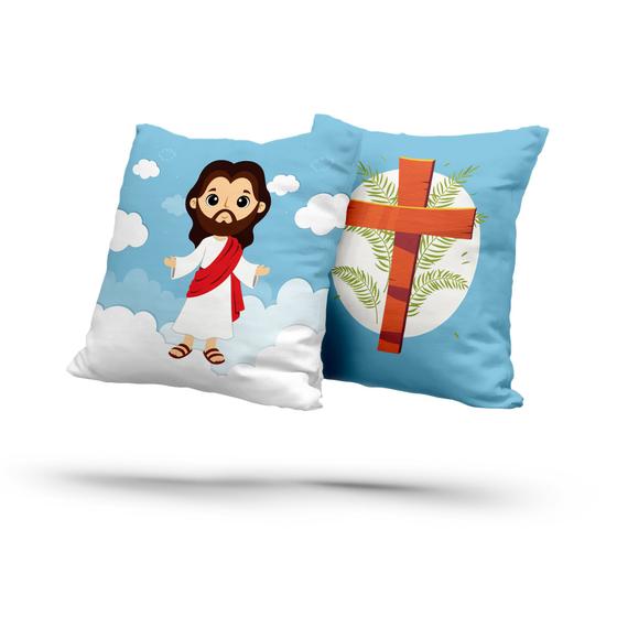 Imagem de Kit 2 Almofadas com Enchimento Jesus Cristo Cute