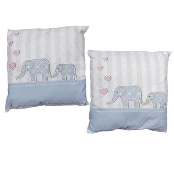 Imagem de Kit 2 Almofadas Decorativas Quarto Bebe Elefante