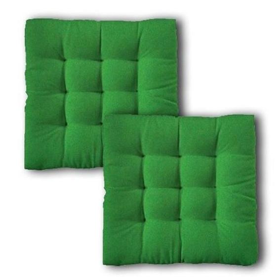 Imagem de Kit 2 almofadas futton assento para cadeira verde bandeira