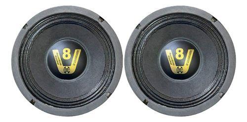 Imagem de Kit 2 alto falantes compet woofer 8" pol 200w seco preto 4 ohms