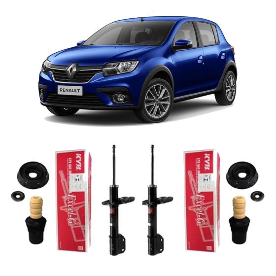 Imagem de Kit 2 Amortecedor Com Kit Coxim Dianteiro Sandero 2018-2020
