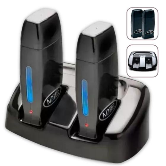 Imagem de Kit 2 Aparelhos Roll On Com Base Dupla Mega Bell Cor Preto Bivolt