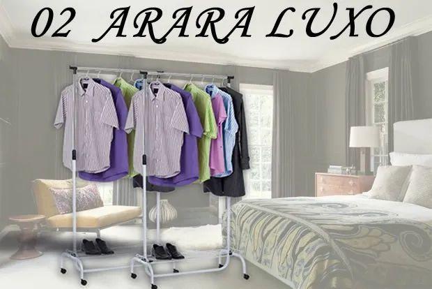 Kit 2 Arara Roupas Com Grade E Regulável - (someway) Menor preço em Kit 2 Arara Roupas Com Grade E Regulável - (someway)
