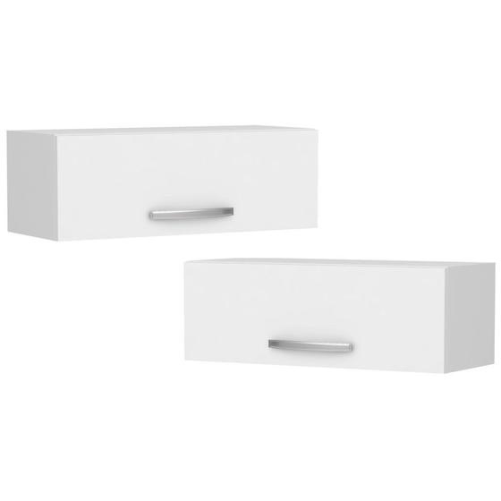 Kit 2 Armários Aéreos Geladeira Veneza 70cm 1 Porta Branco - Lumil Móveis Menor preço em Kit 2 Armários Aéreos Geladeira Veneza 70cm 1 Porta Branco - Lumil Móveis
