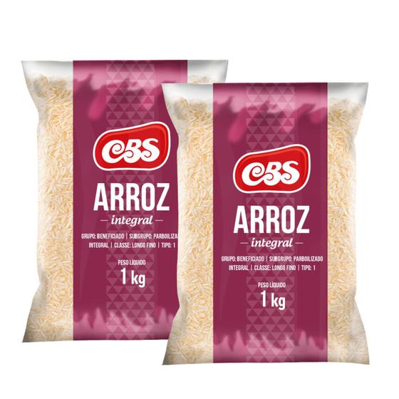 Imagem de Kit 2 Arroz Integral CBS Tipo 1 1kg