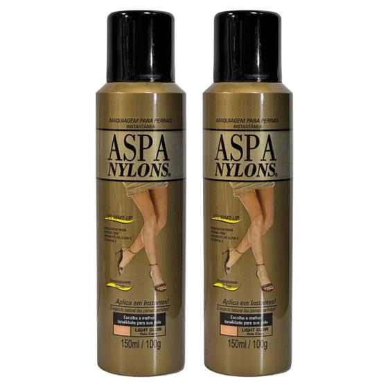 Imagem de Kit 2 Aspa Nylons Spray Make Perna Escolha Tonalidade 150ml