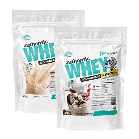 Imagem de Kit 2 Authentic Whey 900g Baunilha + Cookies and Cream