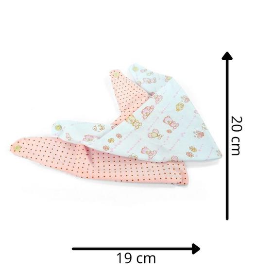 Imagem de Kit 2 babador bandana estampado para bebe nfantil 100% algodao