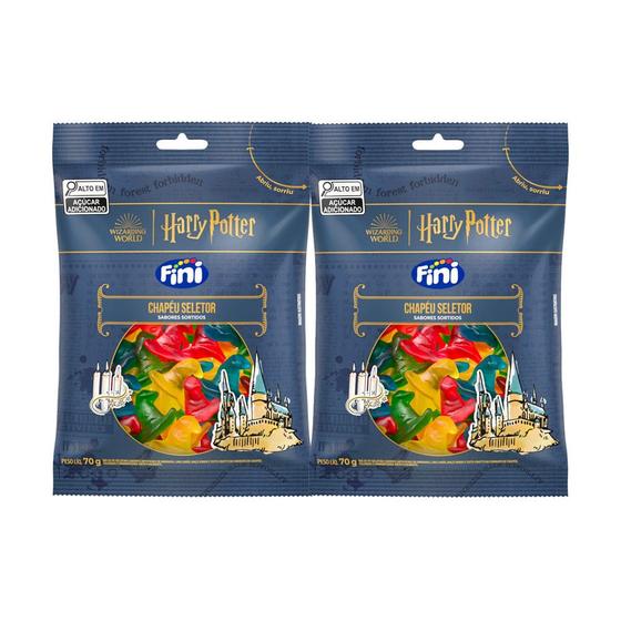 Imagem de Kit 2 Balas de Gelatina Fini Harry Potter Chapéu Seletor Sabor Sortido 70g