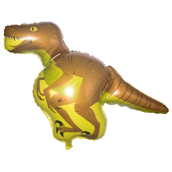 Imagem de Kit 2 Balões Metalizado - Dinossauro Amarelo 95cm