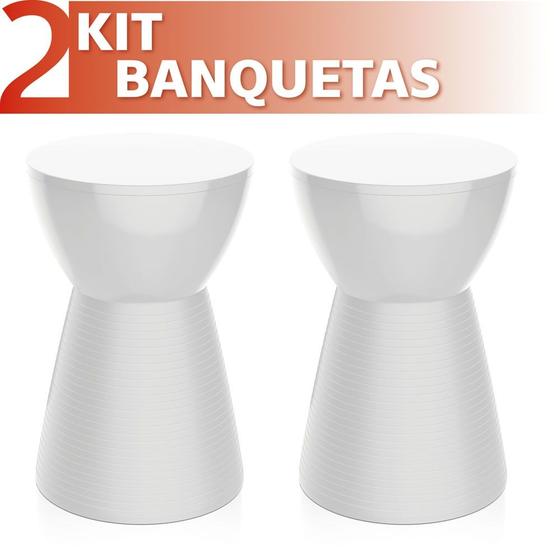 Imagem de Kit 2 Bancos Sili colorida branco