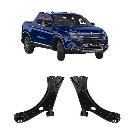 Imagem de Kit 2 Bandeja Balança Leque Dianteiro Fiat Toro 4X4 16 17 18