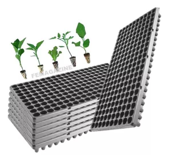Kit 2 Bandeja Sementeira para plantio de sementes e de mudas 128 células Menor preço em Kit 2 Bandeja Sementeira para plantio de sementes e de mudas 128 células