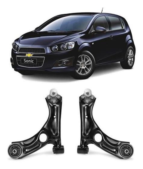 Imagem de Kit 2 Bandeja Suspensão Dianteira Chevrolet Sonic 2012 2014