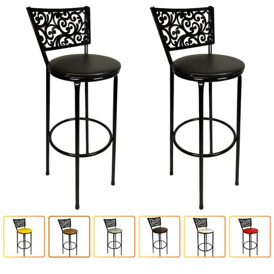 Kit 2 Banquetas Alta Bistrô Bancos Cozinha Bar Balcão Envio Imediato Menor preço em Kit 2 Banquetas Alta Bistrô Bancos Cozinha Bar Balcão Envio Imediato