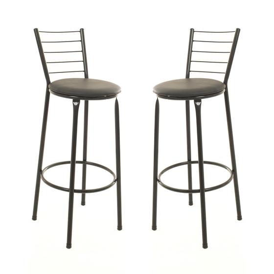 Kit 2 banquetas banco alta balcão cozinha arame - ESPAÇO JUNCO Imagem de Kit 2 banquetas banco alta balcão cozinha arame