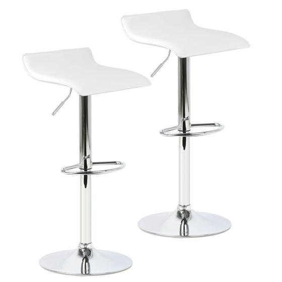 Kit 2 Banquetas Toquio Wave Enzo Belo Horizonte Giratória Com Regulagem - Branco Branca Menor preço em Kit 2 Banquetas Toquio Wave Enzo Belo Horizonte Giratória Com Regulagem - Branco Branca
