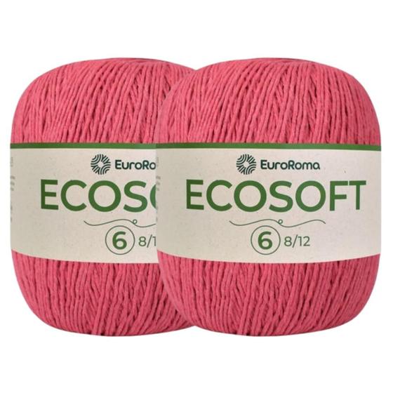 Imagem de Kit 2 Barbante Ecosoft Euroroma Extra Macio nº6 - 452m/422g