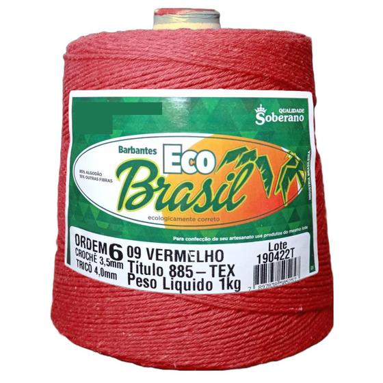 Imagem de Kit 2 Barbantes Eco Brasil 1kg Ordem 8 Soberano Crochê