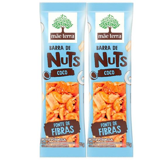 Imagem de Kit 2 Barra de Nuts Mãe Terra Fit Coco 25g