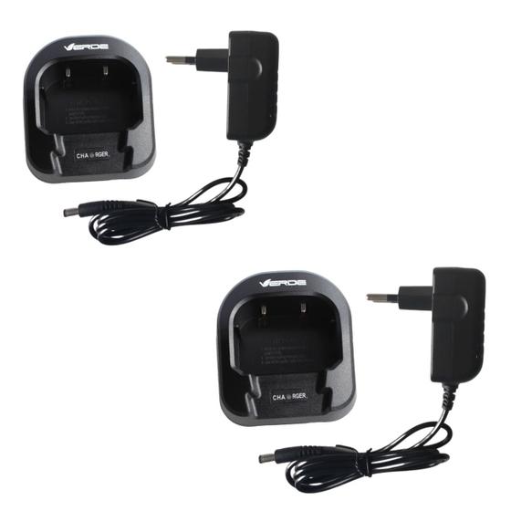 Imagem de Kit 2 Base com fonte Carregador para Rádio Baofeng UV-82