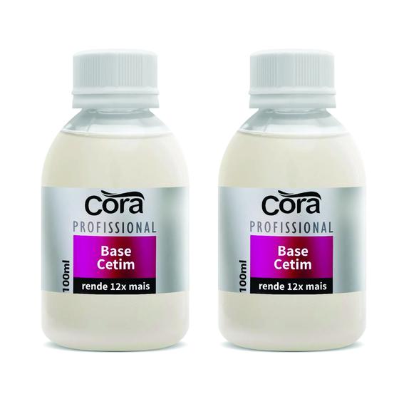 Imagem de Kit 2 Base para Unhas Cetim 100ml - Cora