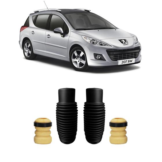 Imagem de Kit 2 Batente Coifa Haste Dianteira Peugeot 207 Sw 2009-11