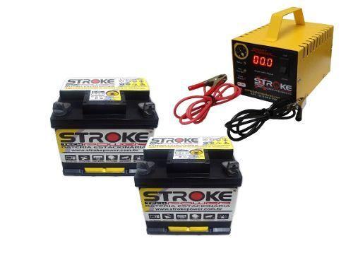 Kit 2 Bateria Estacionária 45ah Nobreak Carregador 5ah 24v Menor preço em Kit 2 Bateria Estacionária 45ah Nobreak Carregador 5ah 24v