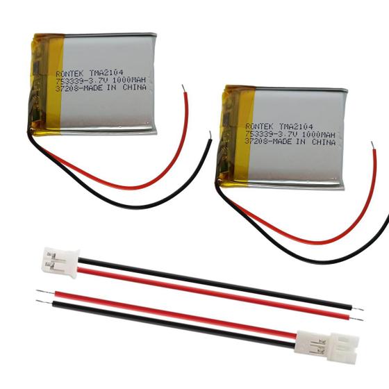 Imagem de Kit 2 Bateria Original 3.7v 1000mah C/ 2 Pares (F/M) Ph2.0mm