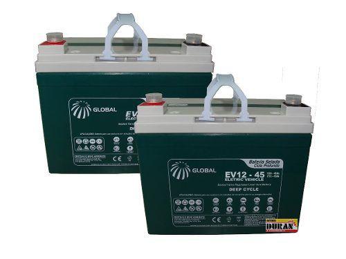 Kit 2 Bateria Selada 12v 45ah Cadeira Rodas Bike Elétrica Menor preço em Kit 2 Bateria Selada 12v 45ah Cadeira Rodas Bike Elétrica