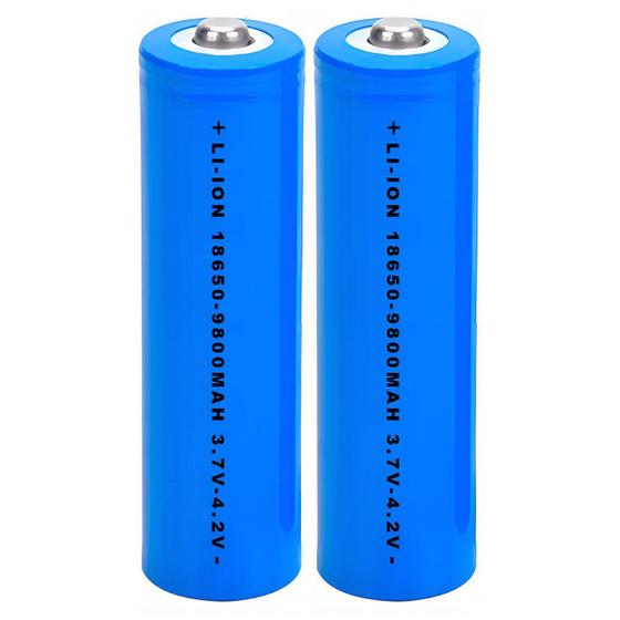 Imagem de Kit 2 Baterias 18650 9800Mah 4.2V Recarregáveis Para Rádios