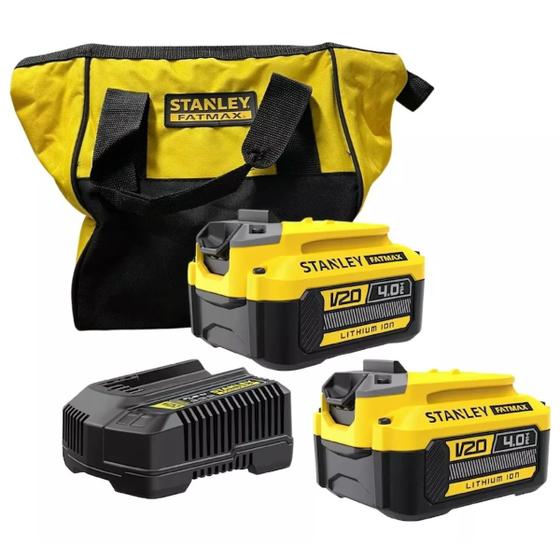Imagem de Kit 2 Baterias 20v Max 4ah C/ Carregador Bivolt Scb244ck-br