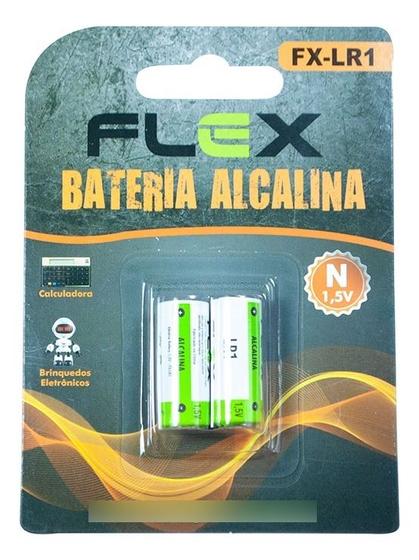 Imagem de Kit 2 Baterias Lr1 Flex 1.5v Pilha Tipo N Alcalina