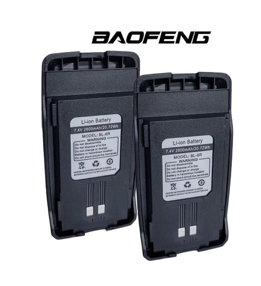 Imagem de Kit 2 baterias para rádio comunicador modelo baofeng uv-6r