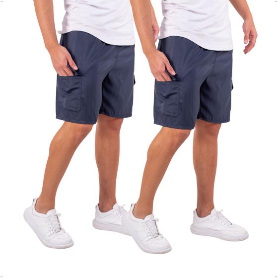 Imagem de Kit 2 Bermuda Academia Short Cargo Masculino Treino Corrida