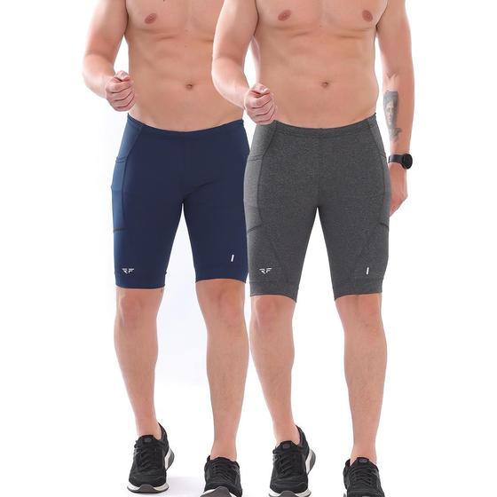 Imagem de Kit 2 Bermuda De Compressão Race Com Bolso Corrida