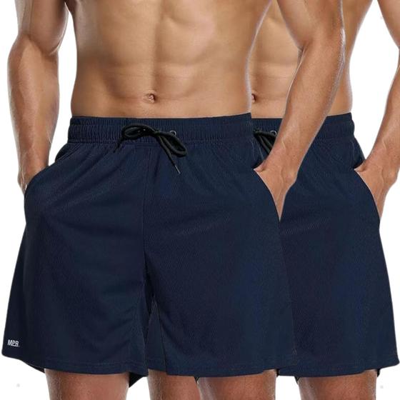 Imagem de Kit 2 Bermuda Masculina Dry Fit Premium Treino Academia Gym